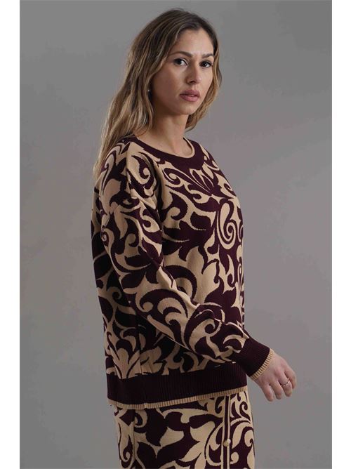 Maglia in misto lana Love To Love by Gai Mattiolo | LV2007BEIGE/VINO
